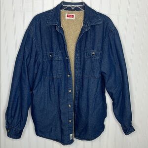 Wrangler Sherpa Lined Button Jacket Size Medium